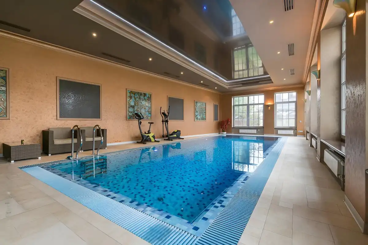 Modern indoor swimming pool maintenance project