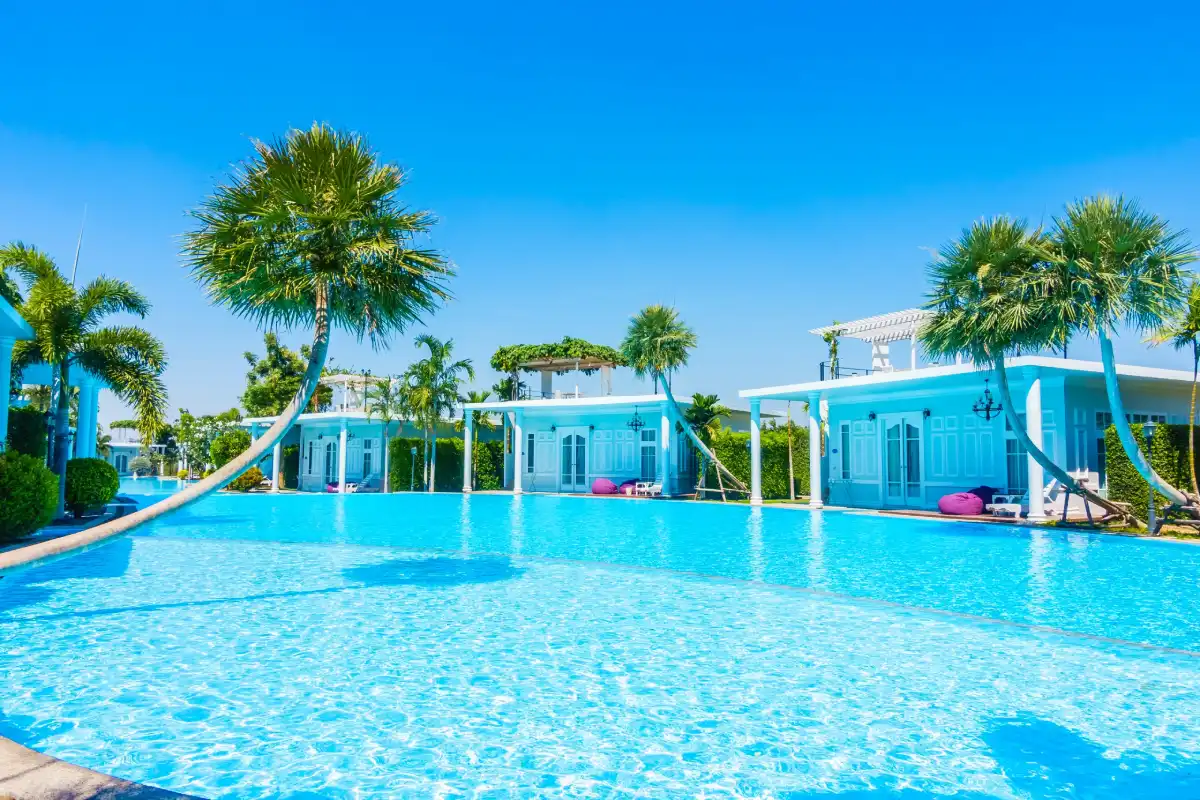 Outdoor family swimming pool project